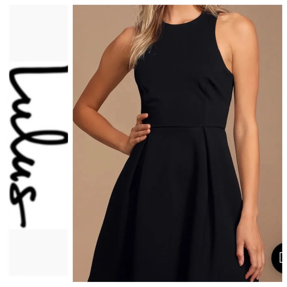 💕SALE💕 NWT Lulu’s Cutout and About Black Skater Dress - Picture 4 of 9